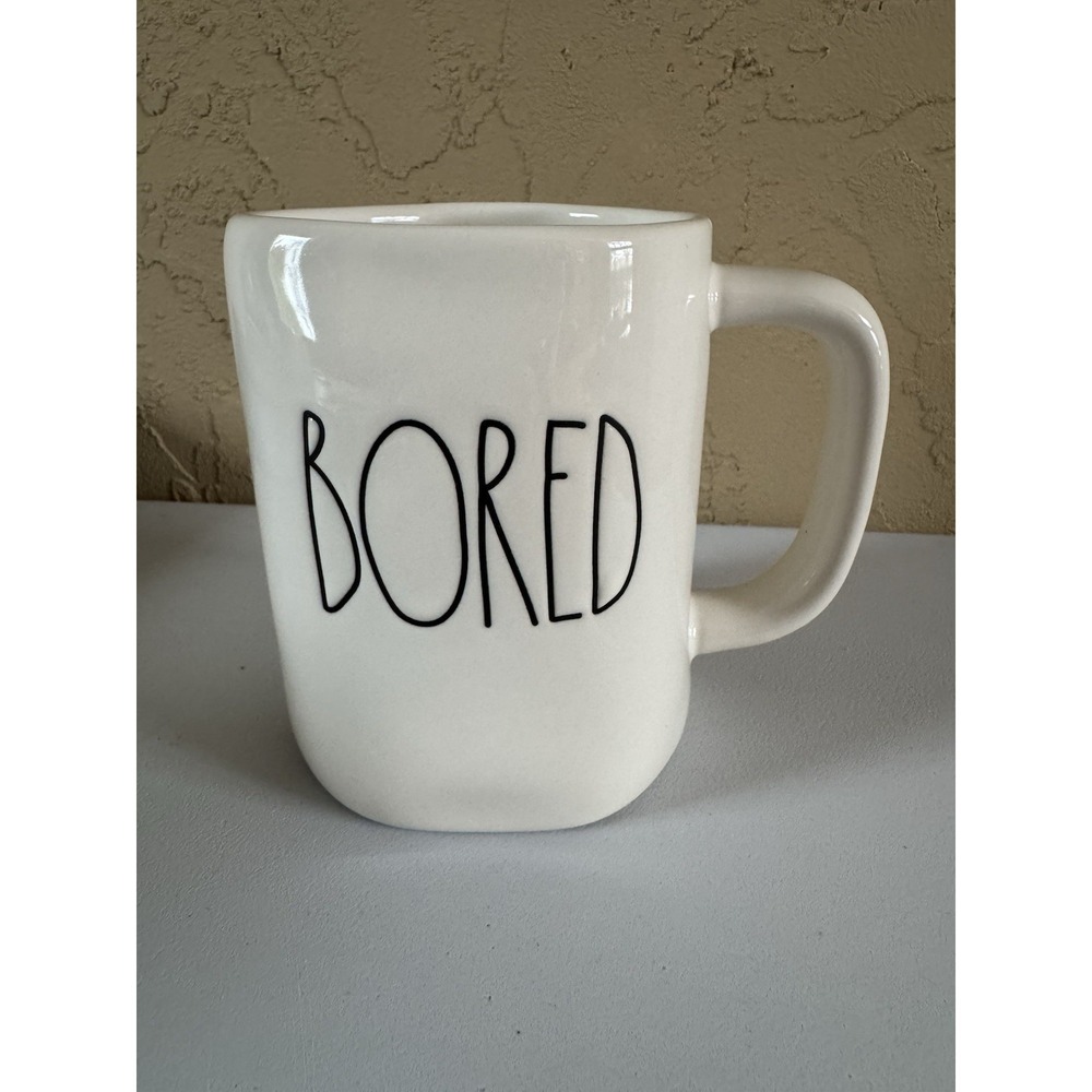 Rae Dunn BORED Coffee Mug – The Official Monday Morning‎ Mood 16 oz